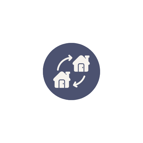 House relocation icon symbolizing moving to Nashville